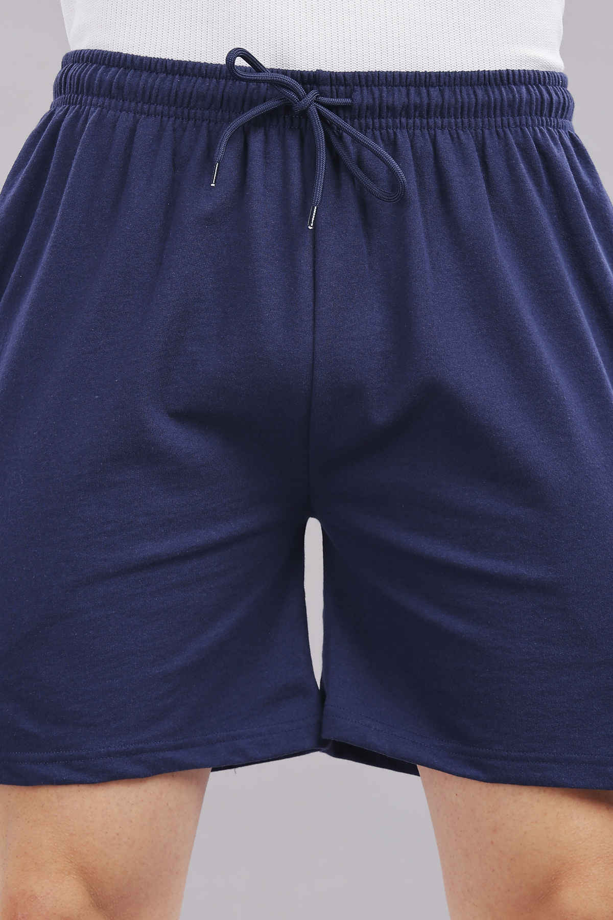 Springman Solid French Terry With Elastic & Drawstring Shorts For Men's | Blue | XXL