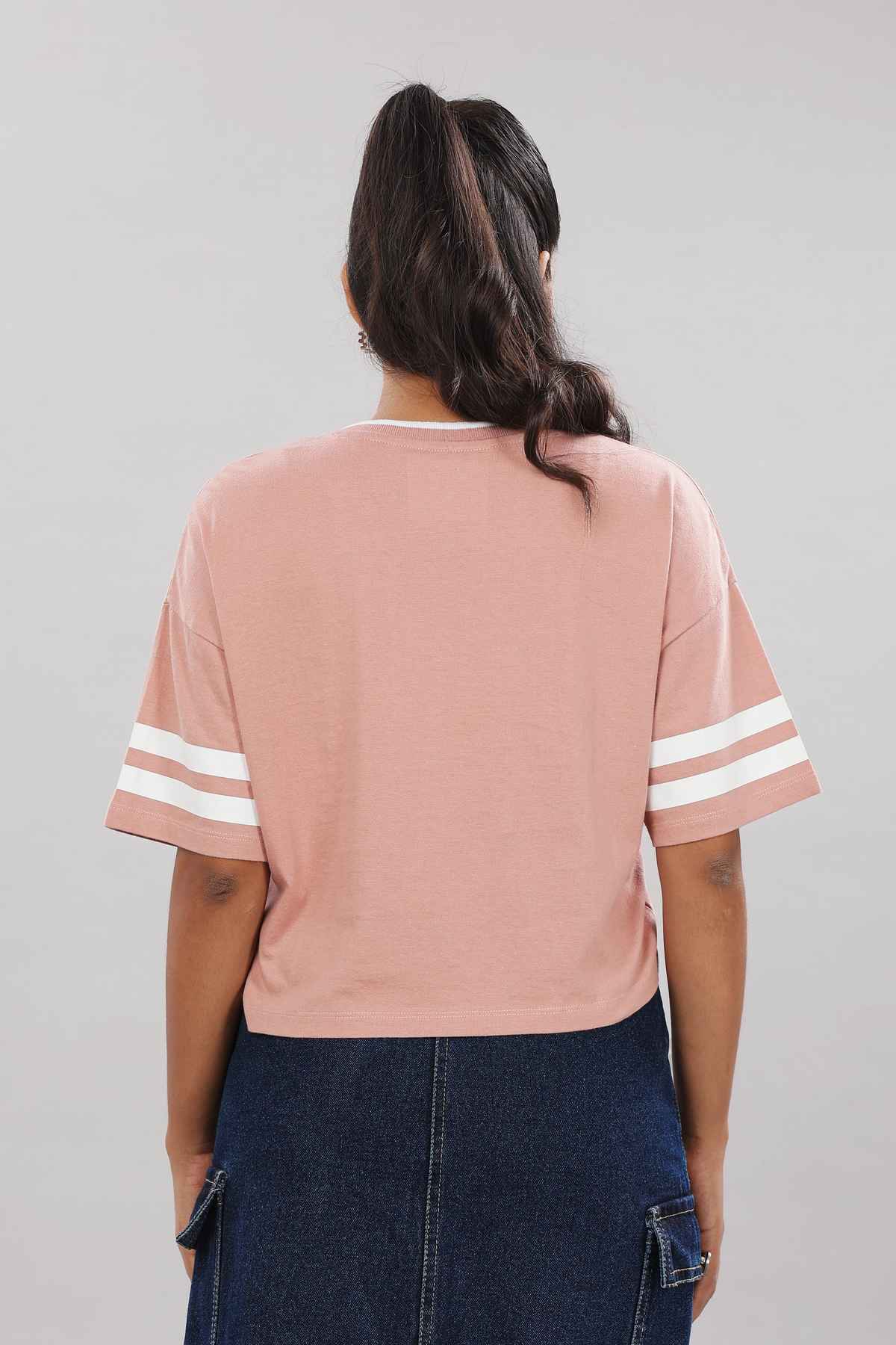Springman Crop Top | For Gym and Daily Wear | 100% cotton for Women | Pink - S