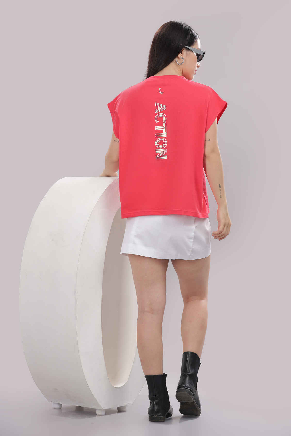 Springman Women's Cotton Tank Top | 160 GSM Fabric | Bio Washed | Round Neck | Pink - L