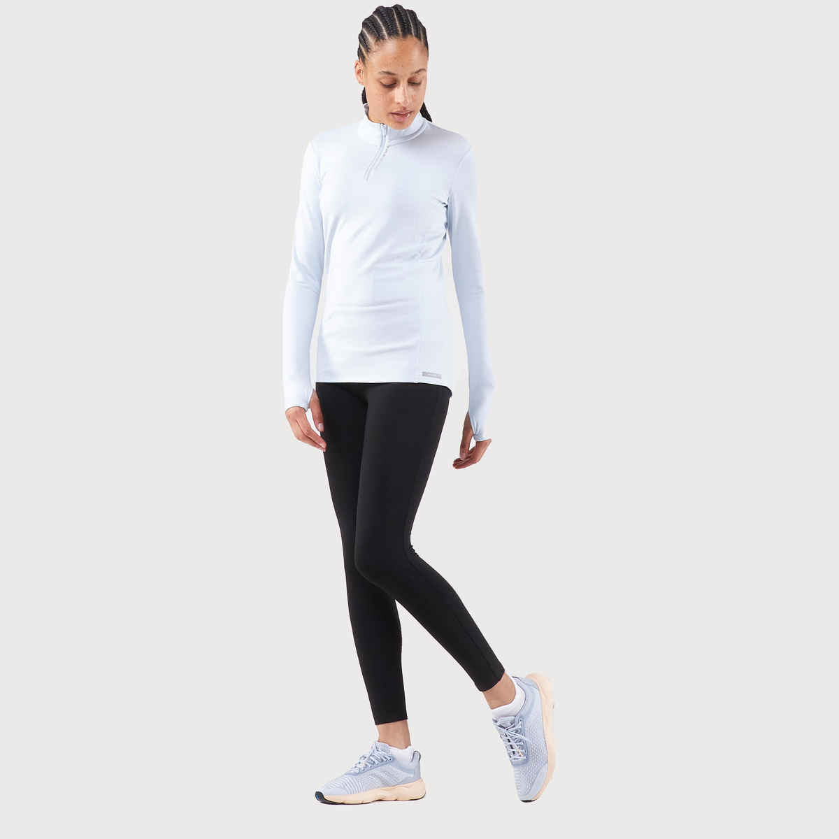 Decathlon | Kalenji WoMen's Running Full Sleeve Thumb-Hole T-Shirts - White - XL