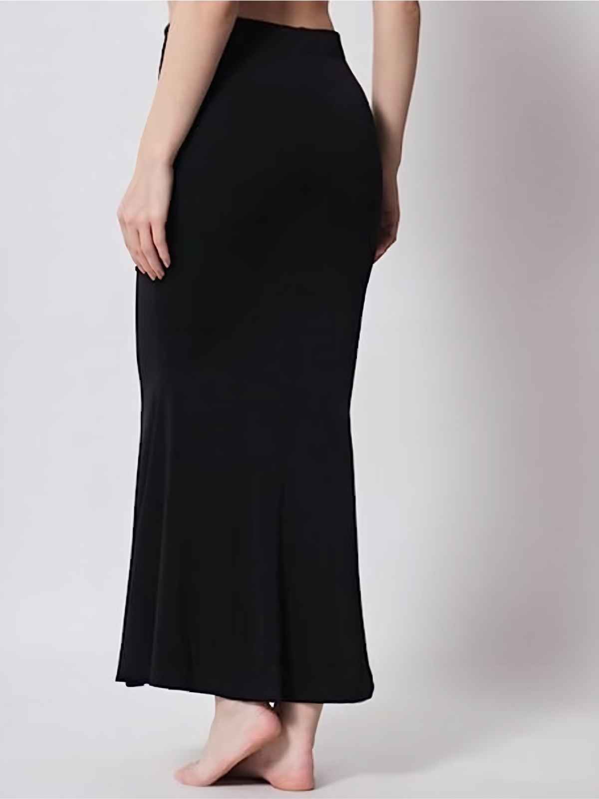Dunberry London Women Seamless Saree Shapewear | Mermaid Fit With Drawstring | Black-Plus Size
