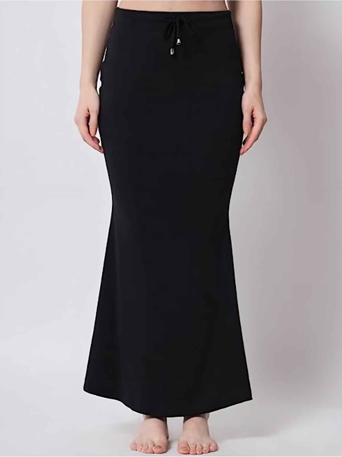 Dunberry London Women Seamless Saree Shapewear | Mermaid Fit With Drawstring | Black-Plus Size