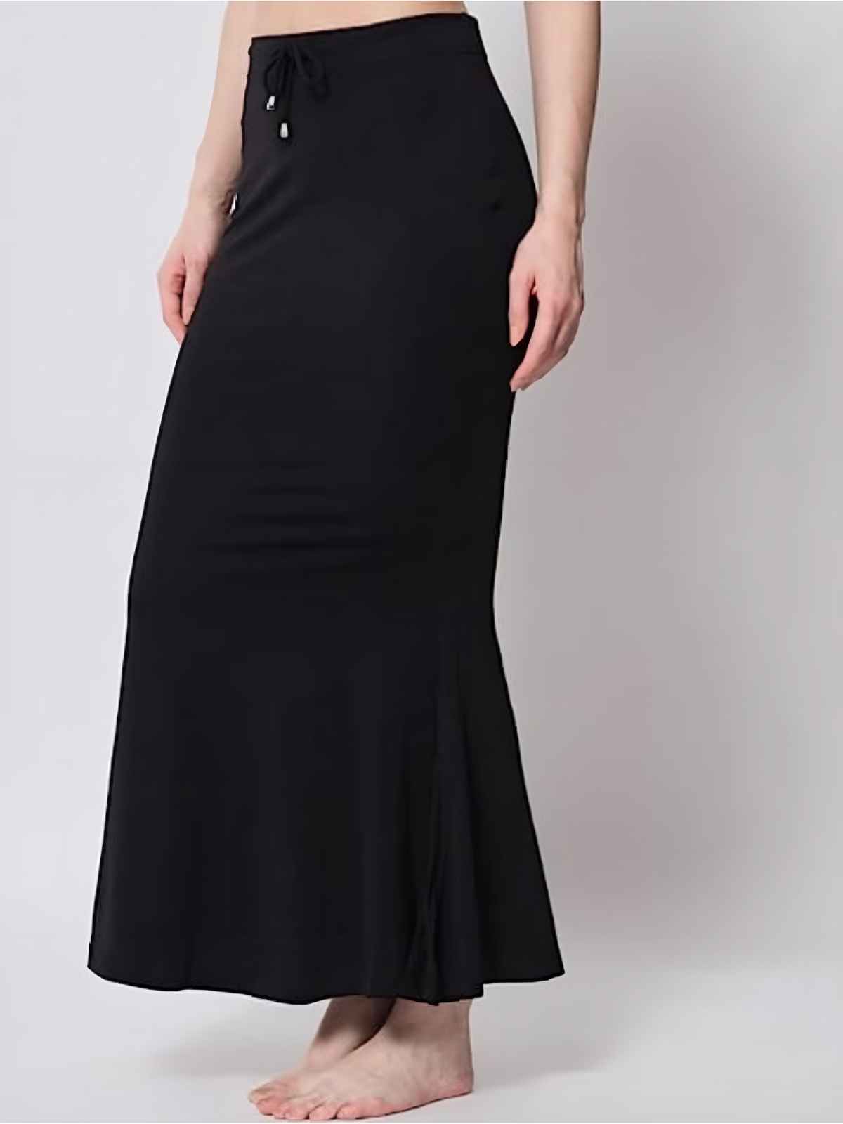 Dunberry London Women Seamless Saree Shapewear | Mermaid Fit With Drawstring | Black-Plus Size