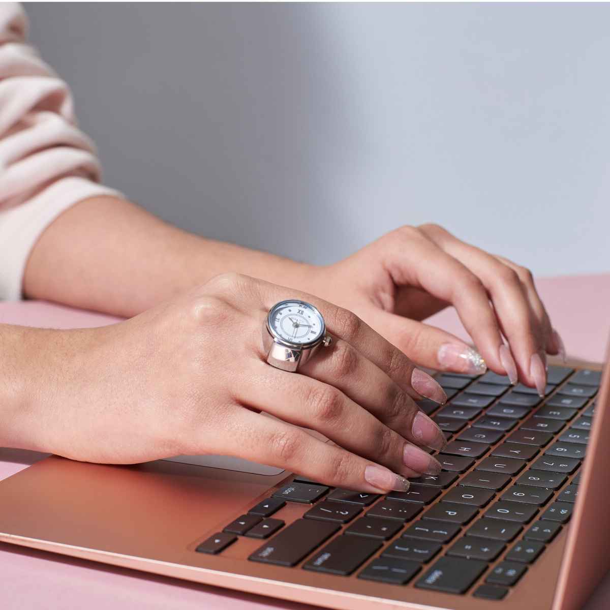 SALTY Girl Boss SALTY Watch Ring for Women and Girls| Anti-Tarnish | Silver