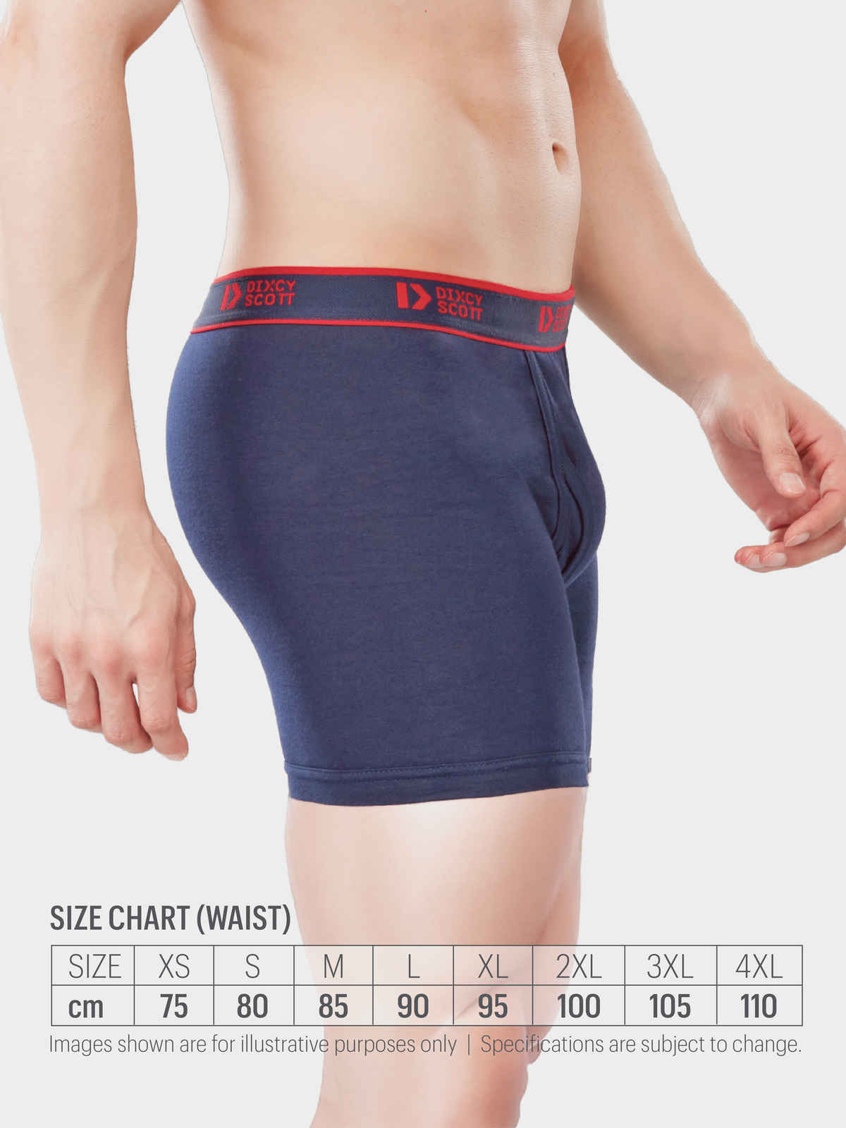 Dixcy Scott Men's Cross Trunk | 100% Combed Cotton - Soft & Breathable | Assorted