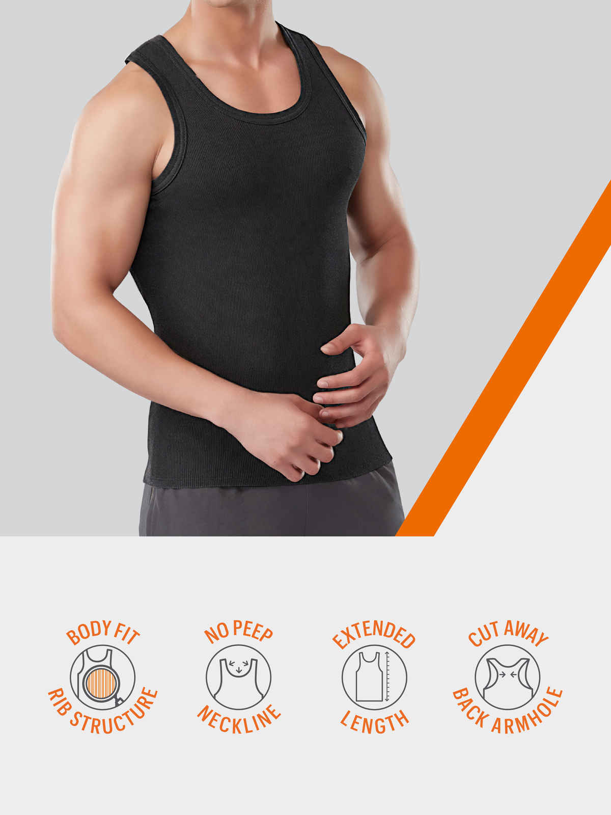 Dixcy Scott Men's Victor Durby Vest | 100% Combed Cotton - Soft & Breathable