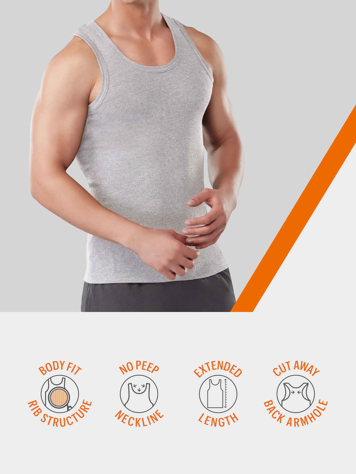 Dixcy Scott Men's Victor Durby Vest | 100% Combed Cotton - Soft & Breathable