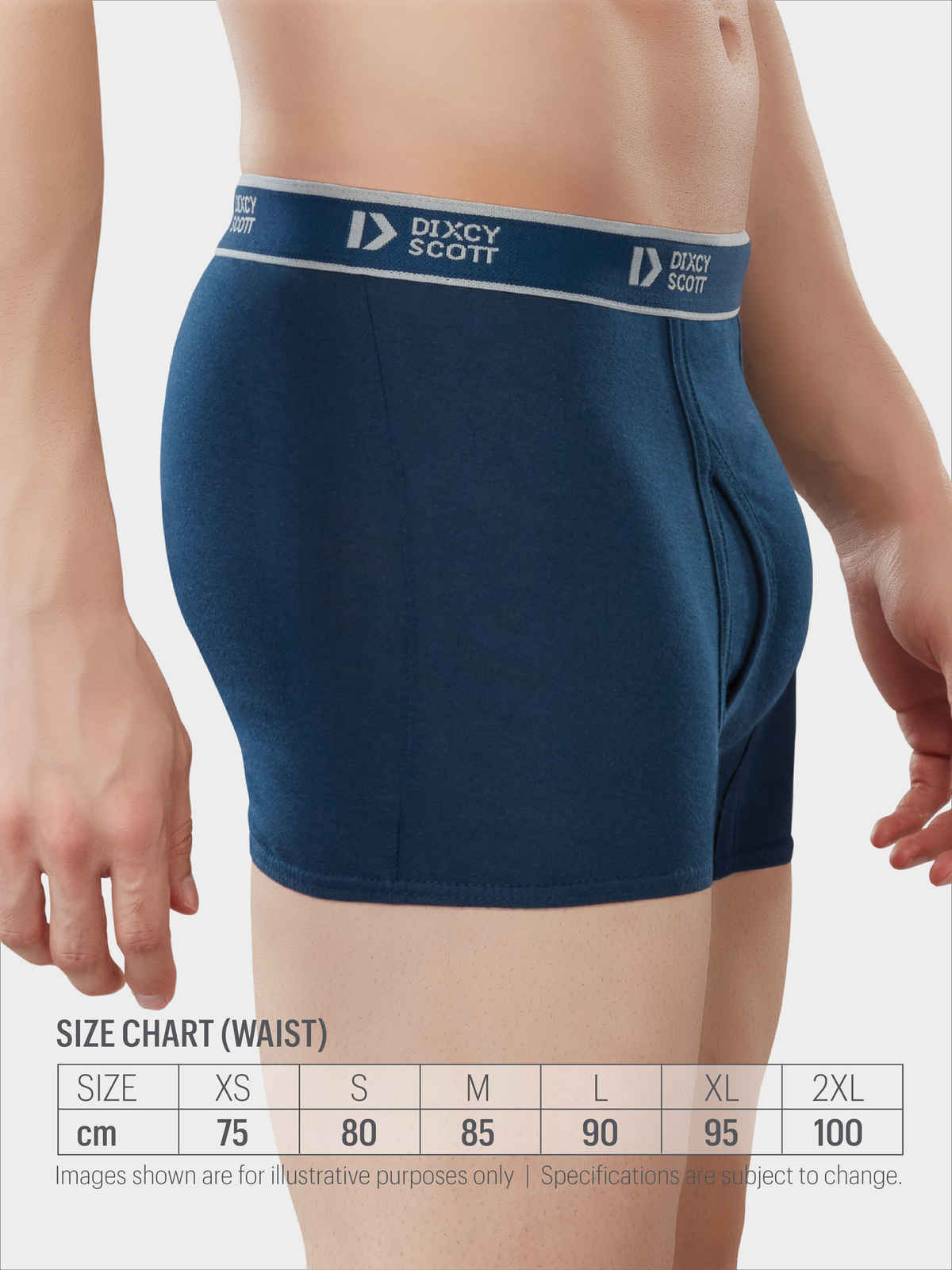 Dixcy Scott Men's Swish Trunk | 100% Combed Cotton - Soft & Breathable | Assorted