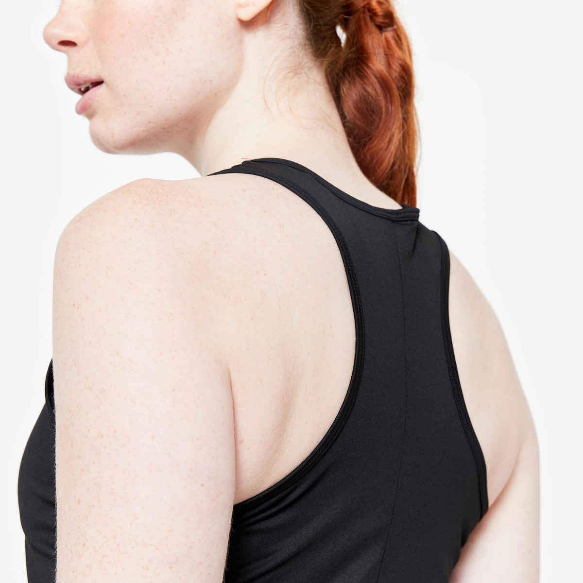 Decathlon Domyos Women Quick-Dry Gym Tank Top | Black - L