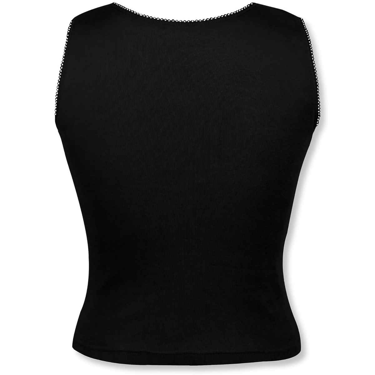 D'Chica Girl's Cotton Tank Top | Black - XS