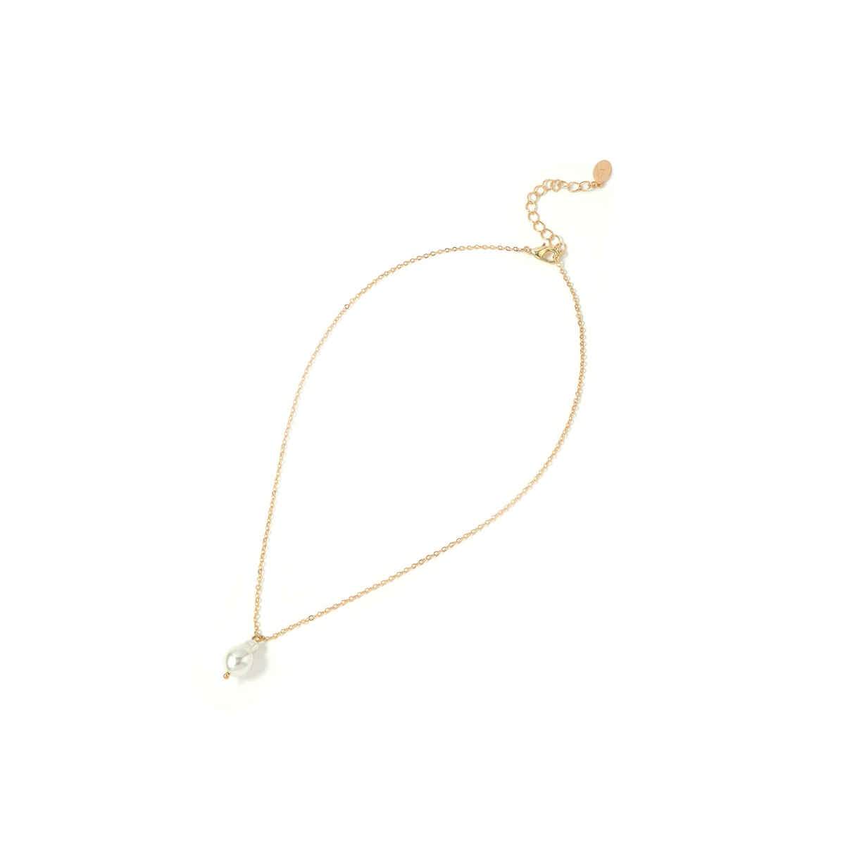 Accessorize London Women's Gold Single Pearl Pendant - Gold