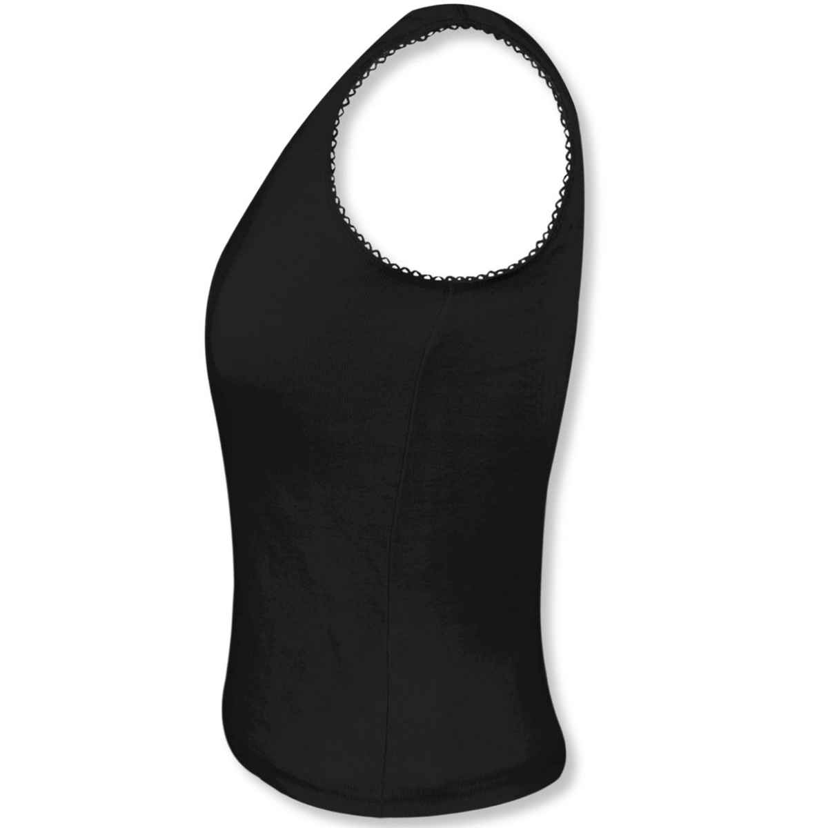 D'Chica Girl's Cotton Tank Top | Black - XS