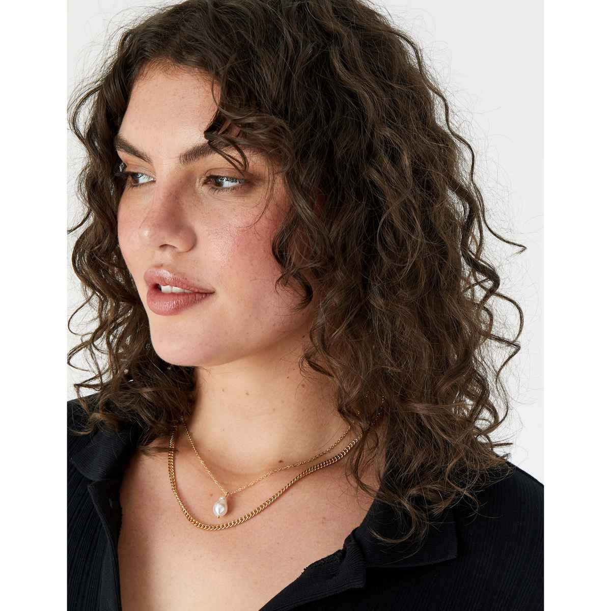 Accessorize London Women's Gold Single Pearl Pendant - Gold