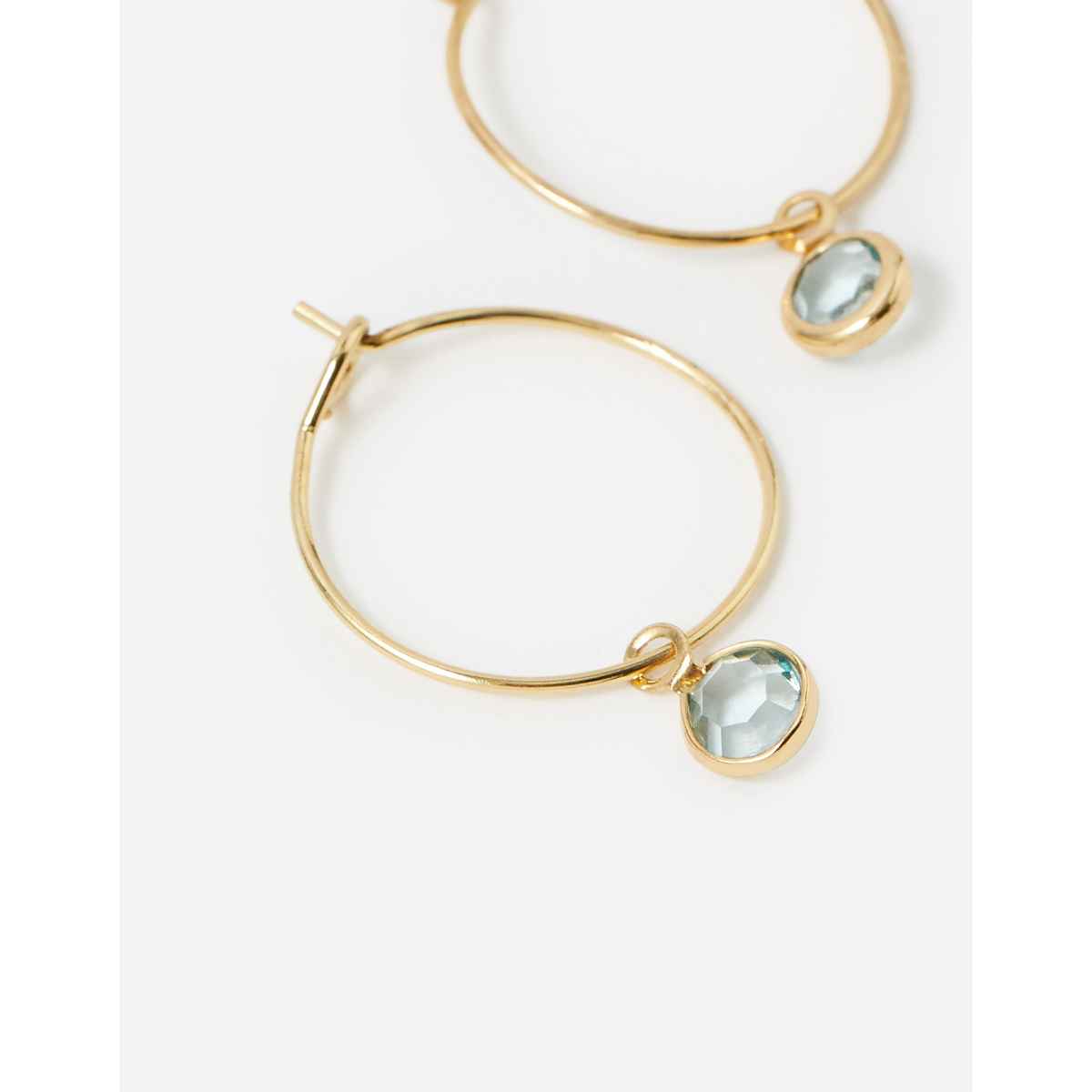 Accessorize London Women's 3 X Colour Gems Hoop Earring Pack - Gold