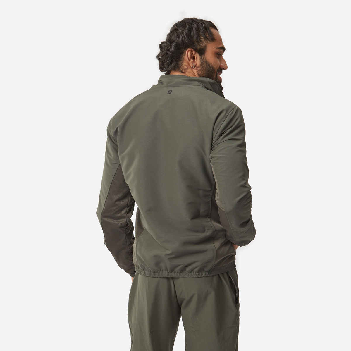 Domyos By Decathlon Men's Fitness Tracksuit Jacket | Khaki - M