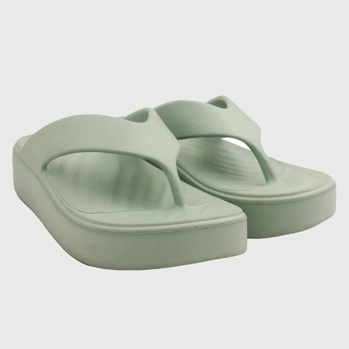 Bonkerz Ladies V Strap Slippers SWL-3122 Sage Green-5