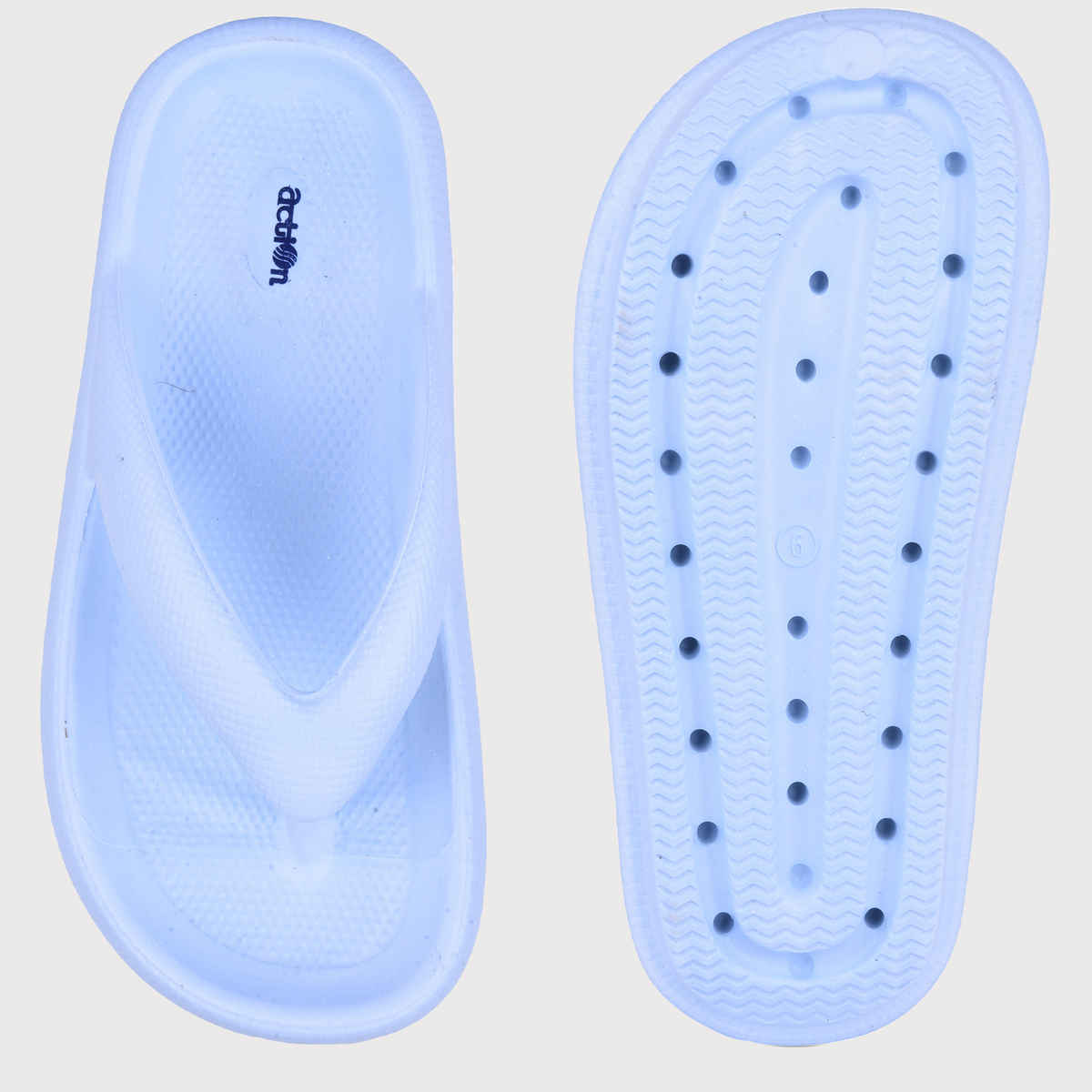 Action Women's Ontl-28 Rainy Season Slippers | Anti Skid | Anti Skip Outsole | Ice Blue - UK 7