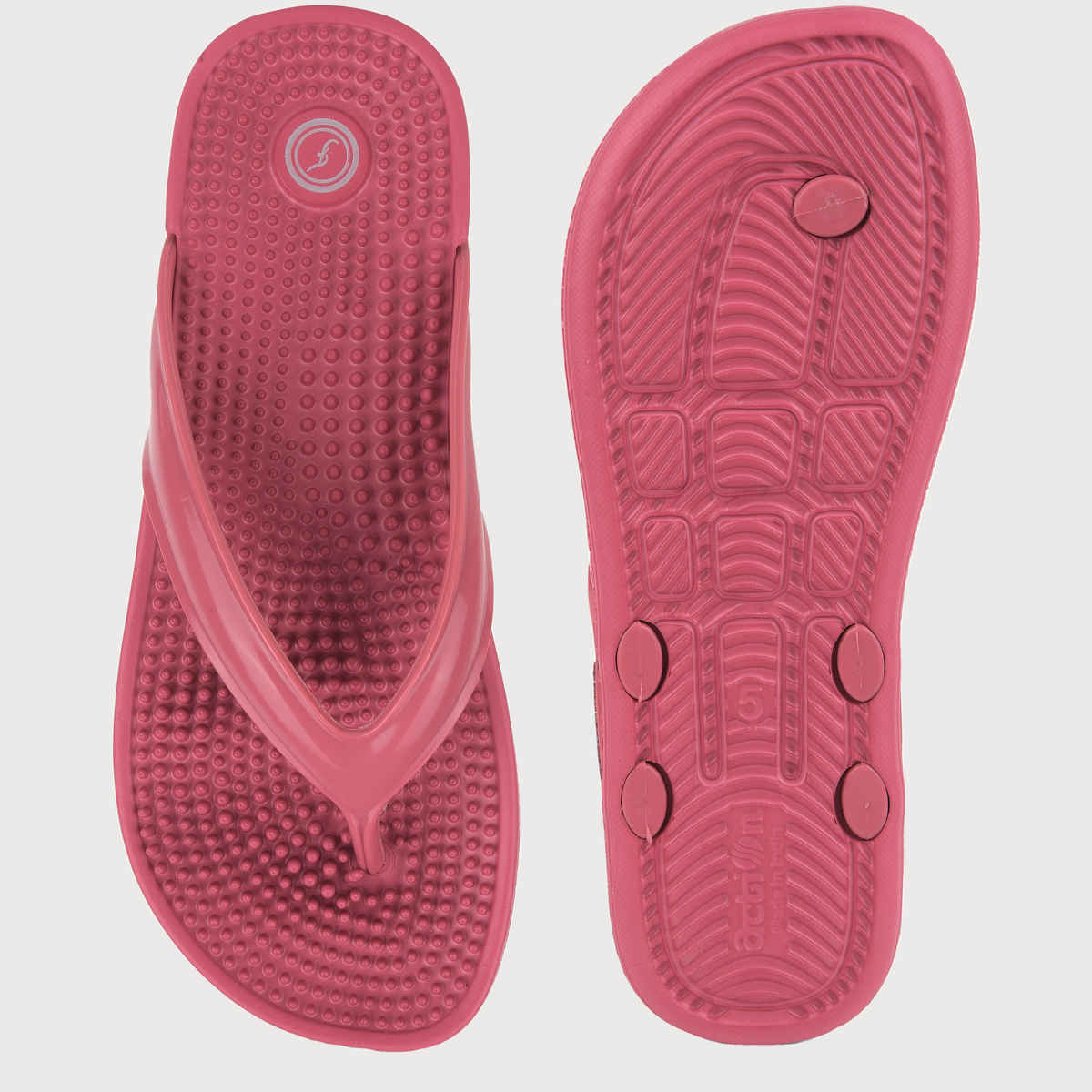 Action Women's Hran-62 Ortho Slippers | Acupressure Insole | Pain Relief Insole | Onion Pink - UK 7