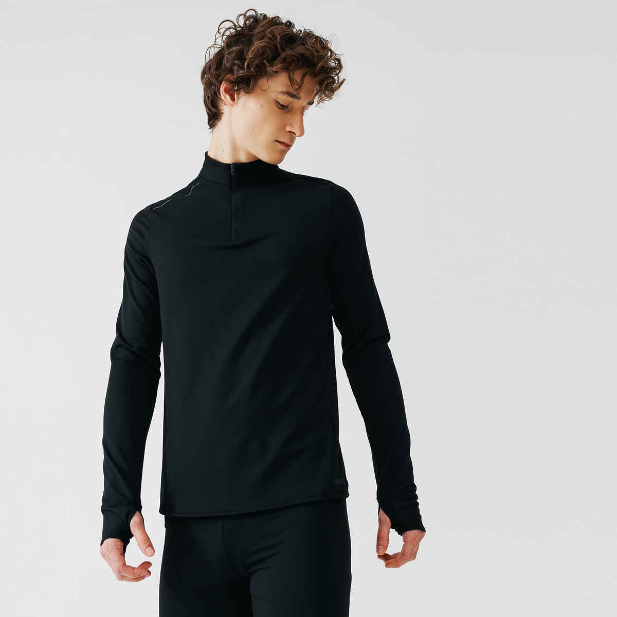 Decathlon Kalenji Men Full Sleeve Running T-Shirt| Black | S