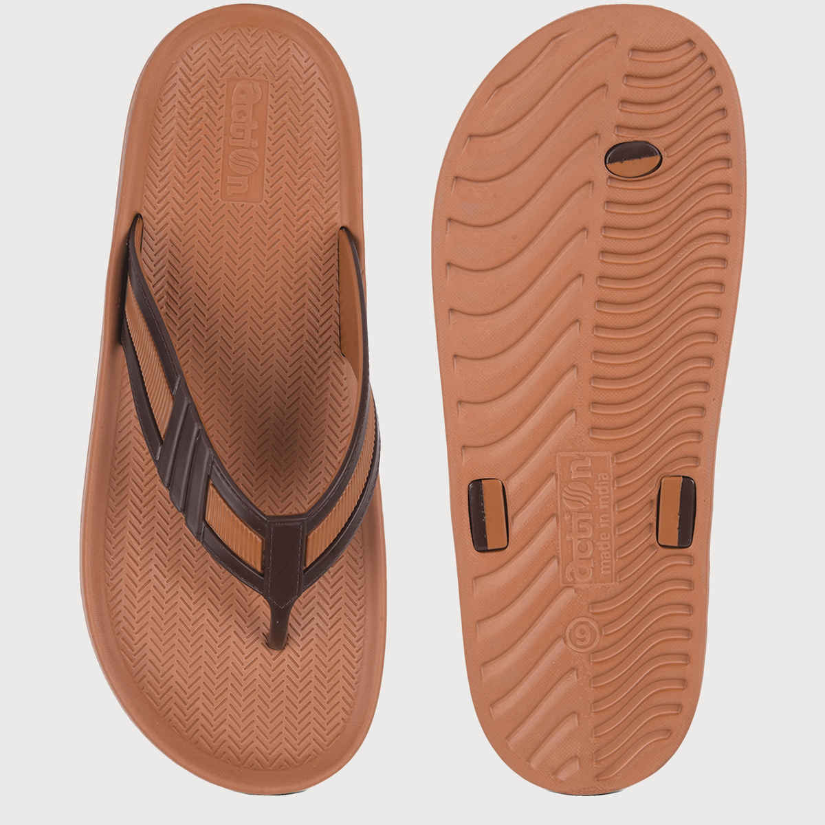 Action Eva Flotter Mens Eva Slippers | Uk | 9 | Tan