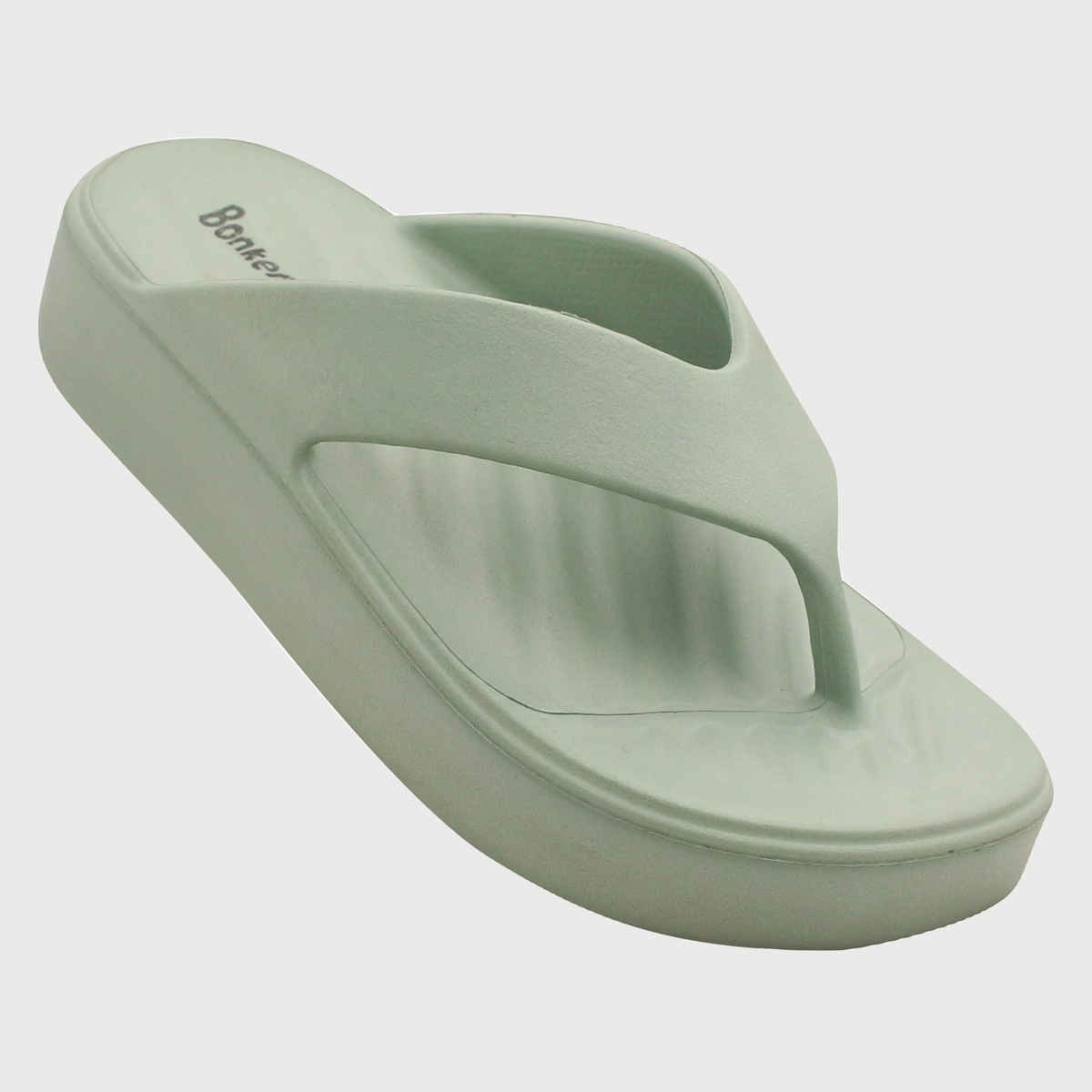 Bonkerz Ladies V Strap Slippers SWL-3122 Sage Green-5