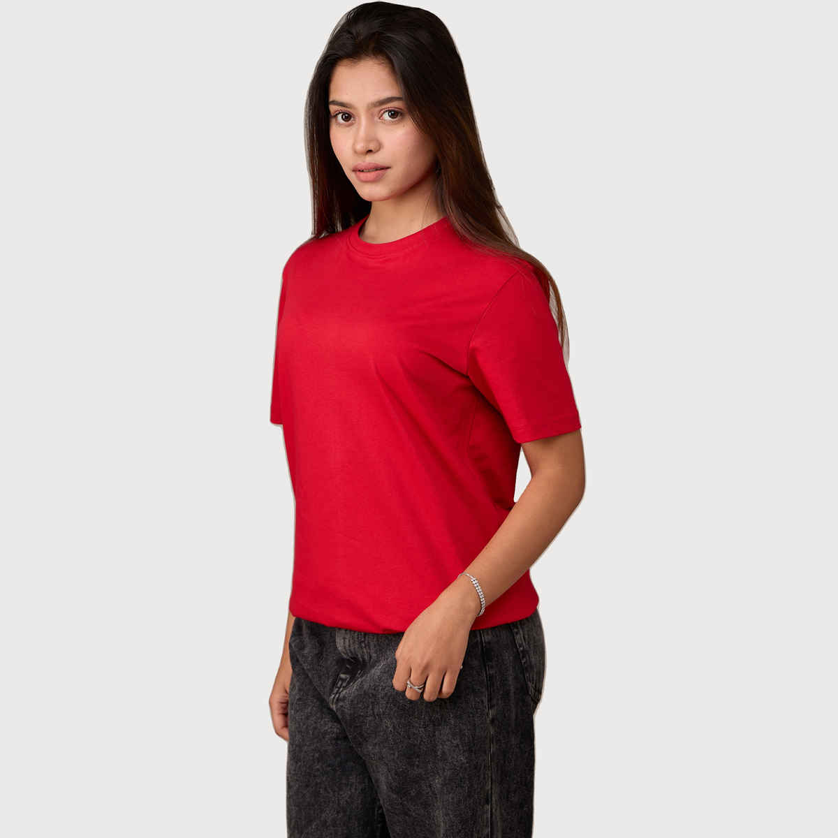 EQL Unisex 100% Compacted Cotton T-shirt | Deep Red - M