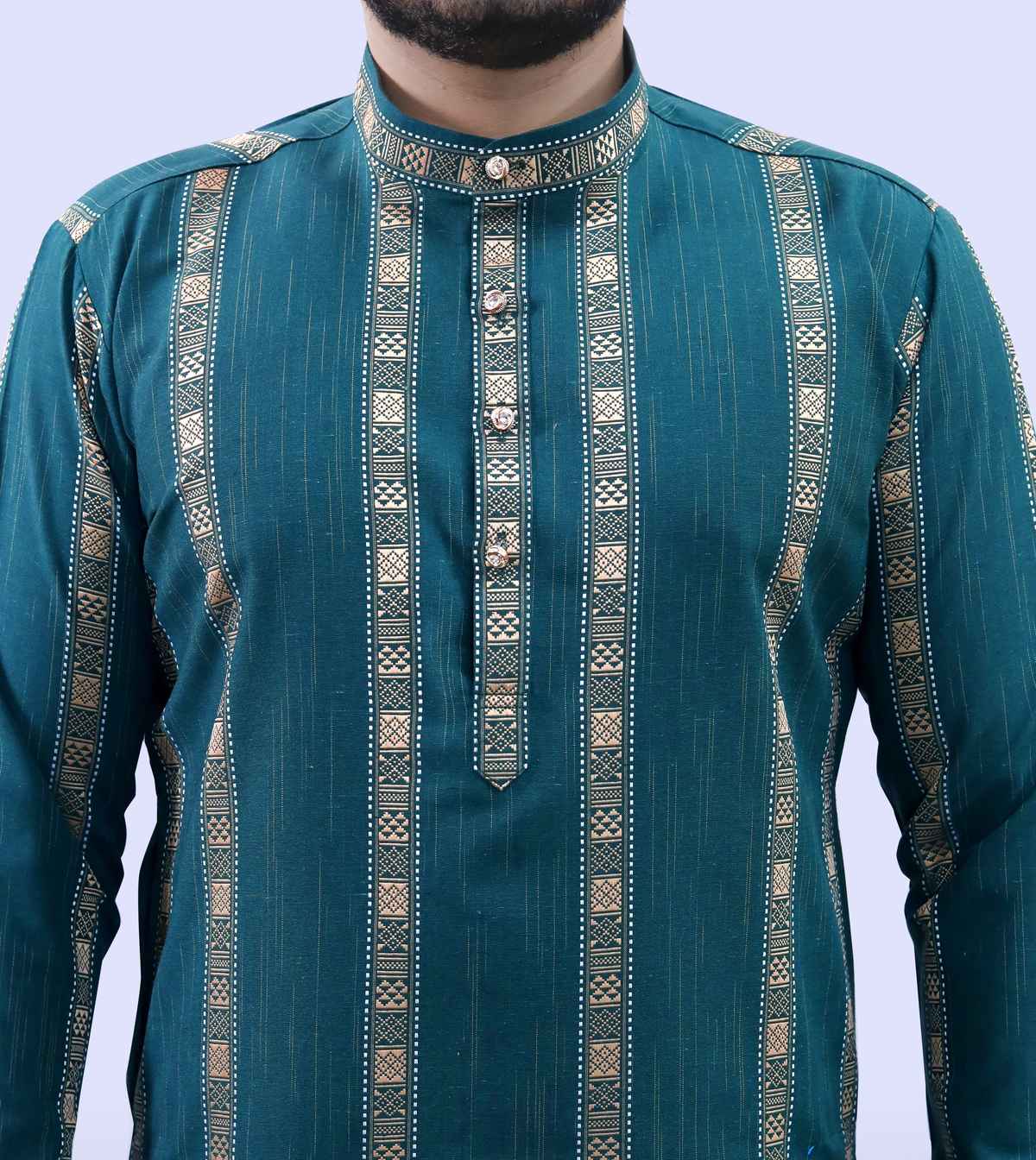 Tibra Collection Men Kurta - Ocean | Cotton Blend | S