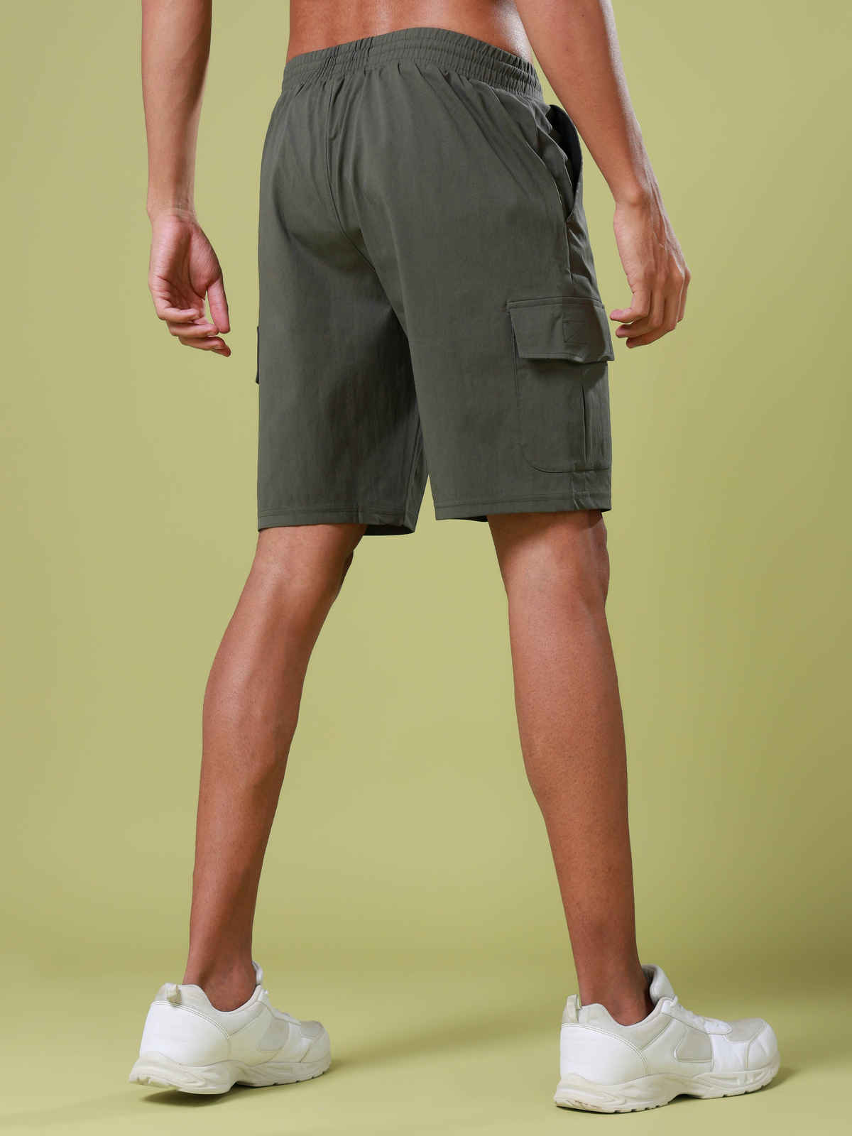 Technosport Men Poly Solid Slim Fit Sports Shorts with TS FLEXI | Beetle | L