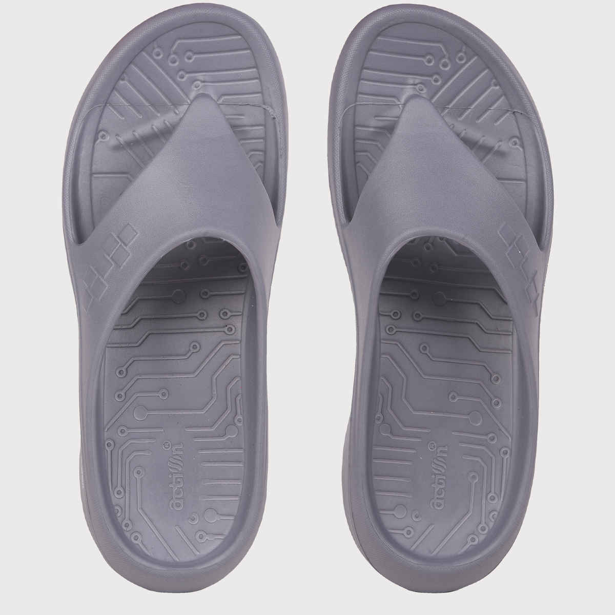 Action Men's Hran-53 Comfortable Slippers | Designer Footwear | Lightweight | Dark Grey - UK 8