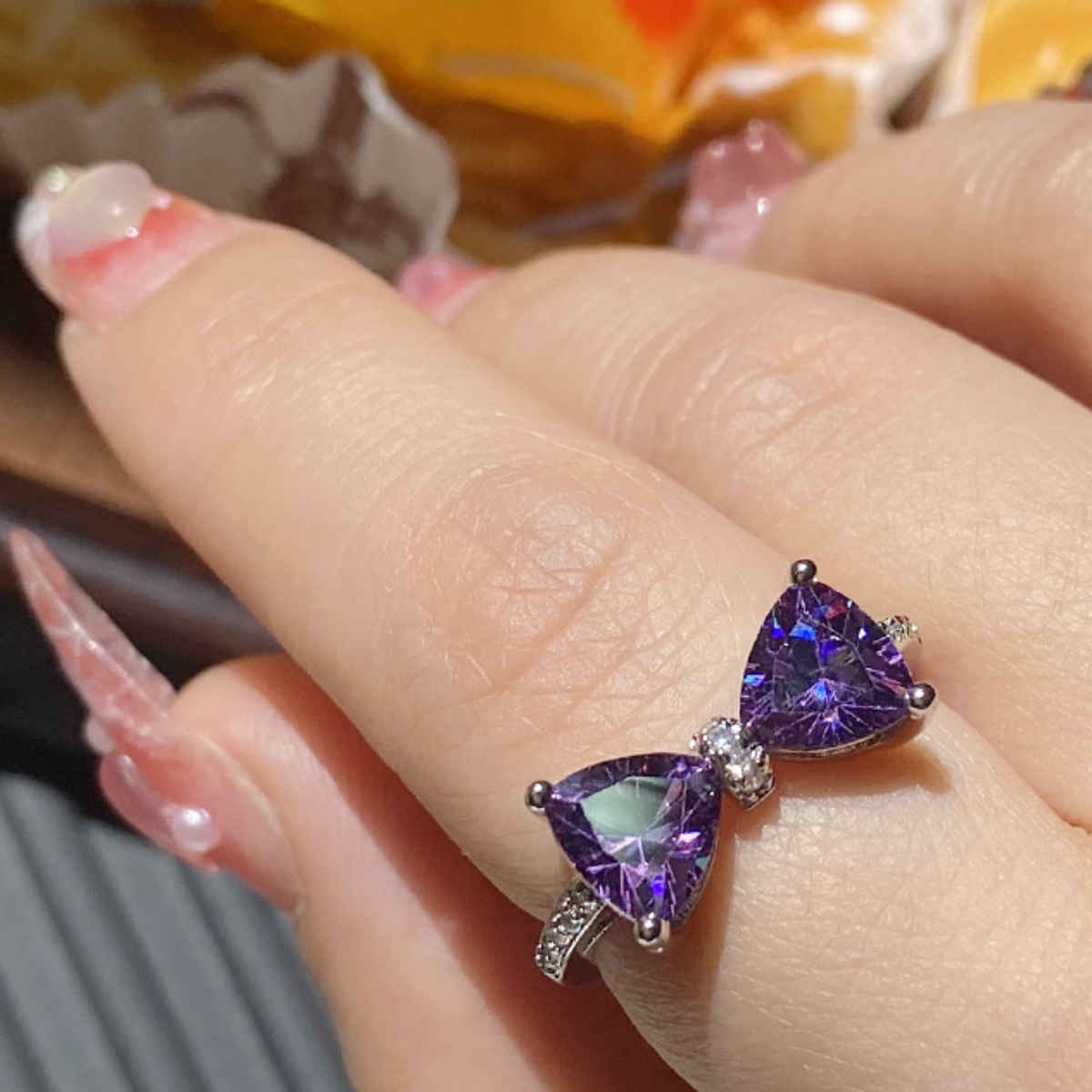 BeautyNX Ruby Twin Spark Ring | Purple | BNX-RNG-0037