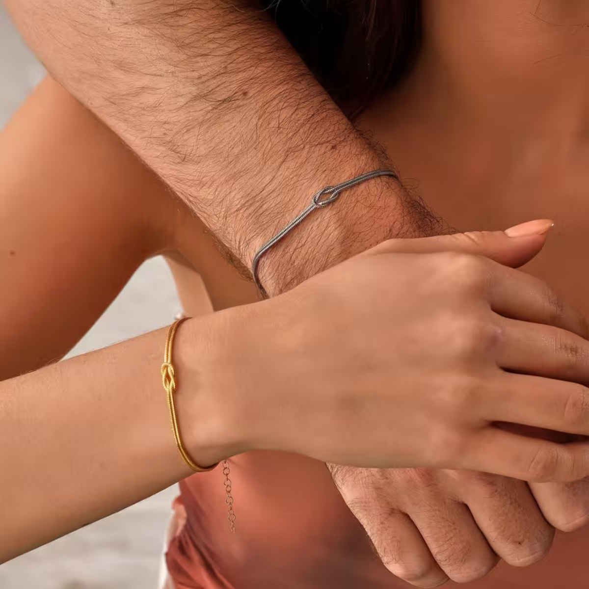 Beautynx Together Forever Couple Bracelet | Silver and Gold | BNX-BR-00210