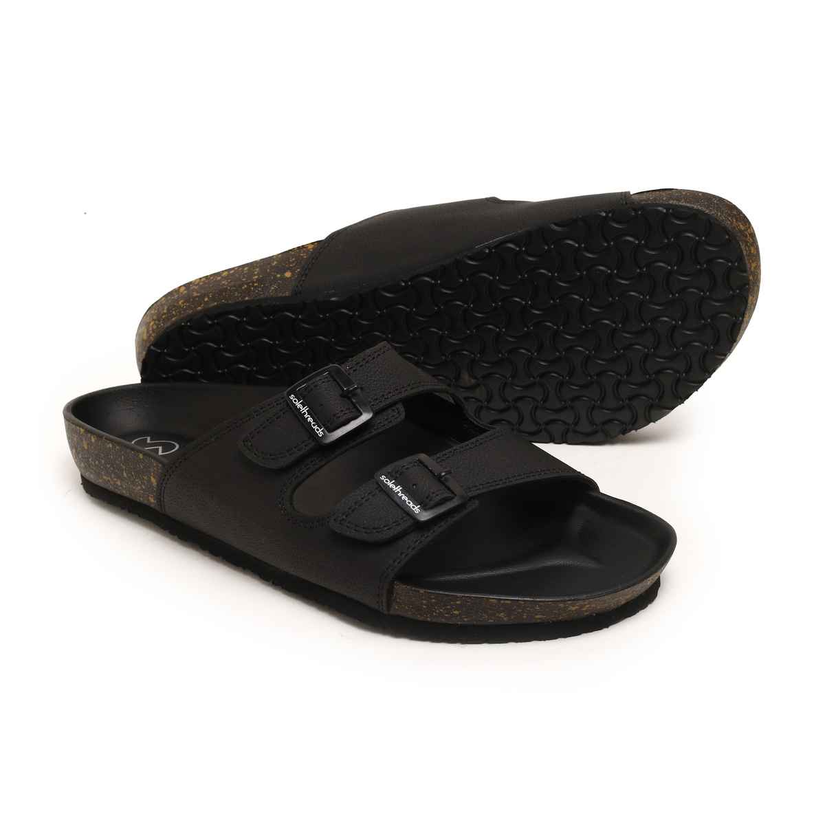 Solethreads Hermes Black Sandals for Men | Size India/UK 9