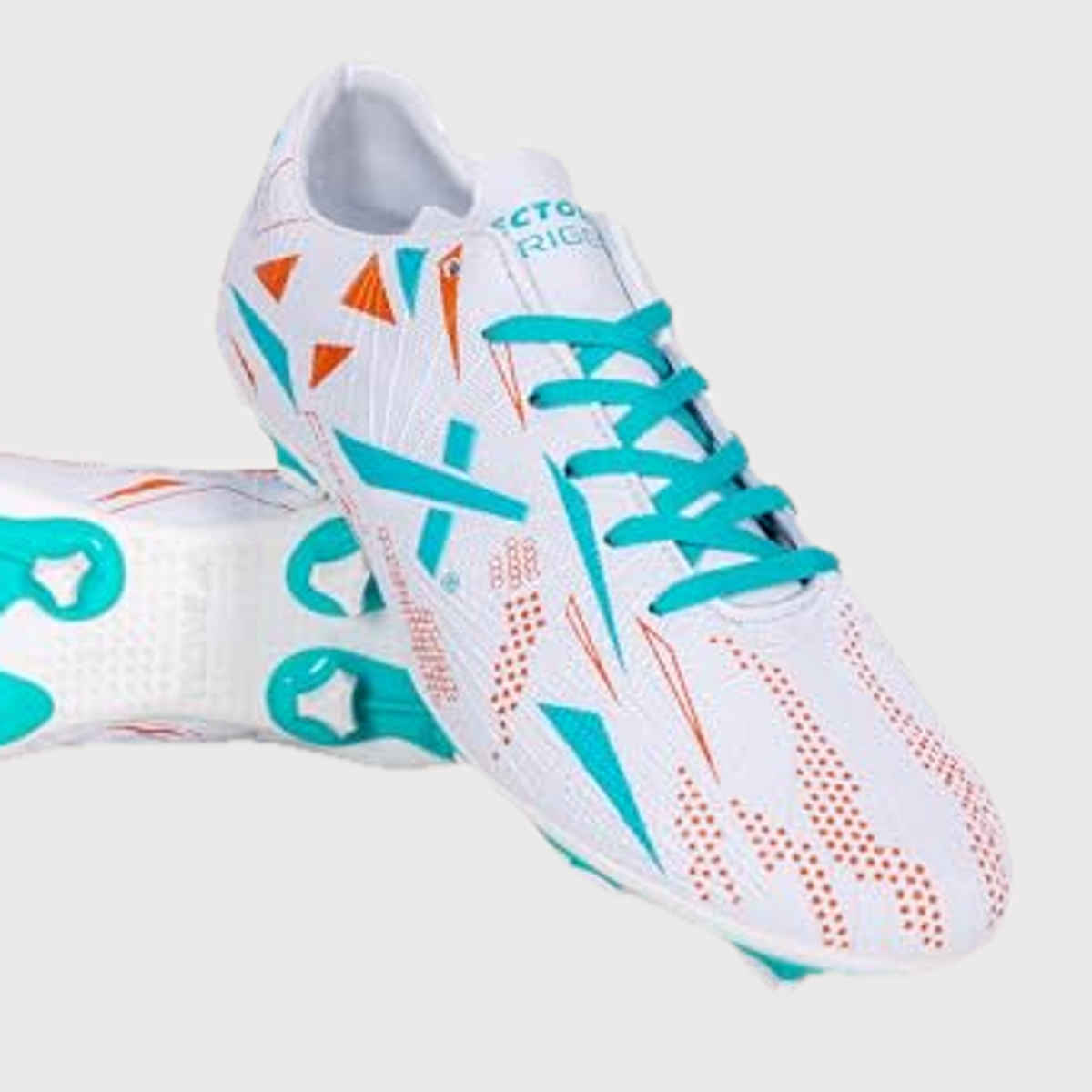 Vector X Trigger Football Shoe Studs Double Colored High Strength For Men | White- Sea Green Size-9