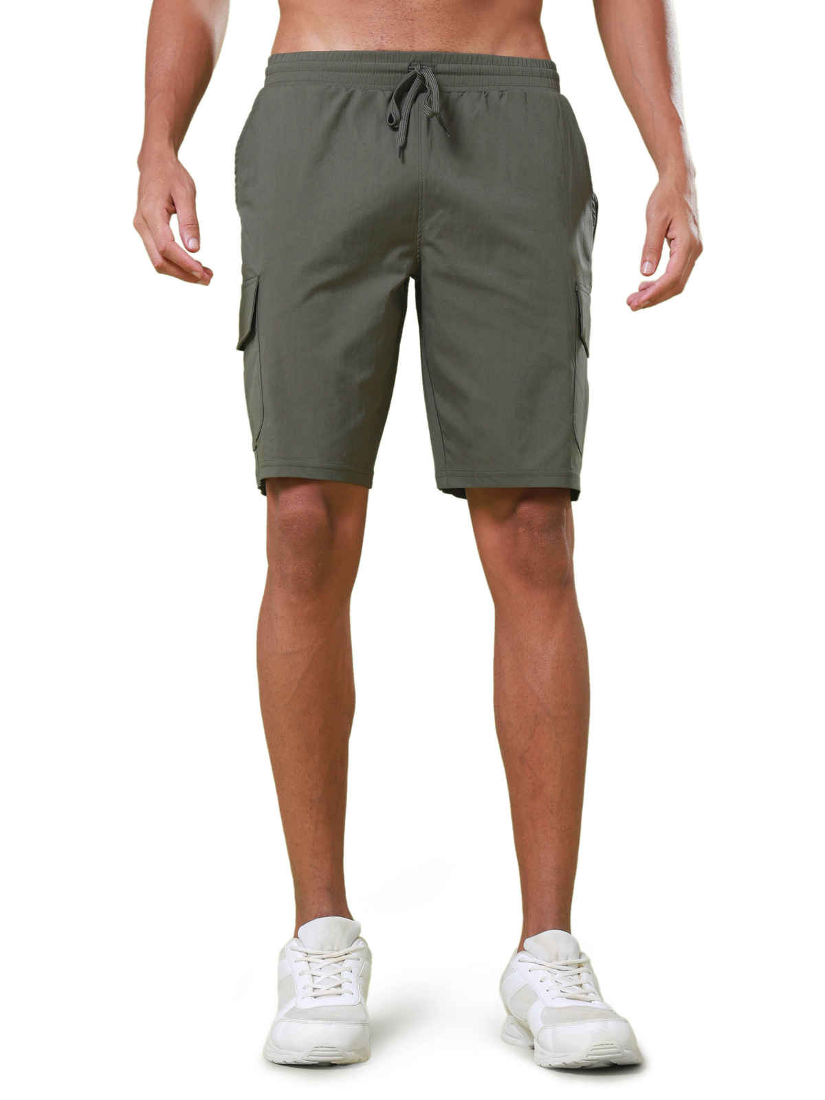 Technosport Men Poly Solid Slim Fit Sports Shorts with TS FLEXI | Beetle | L