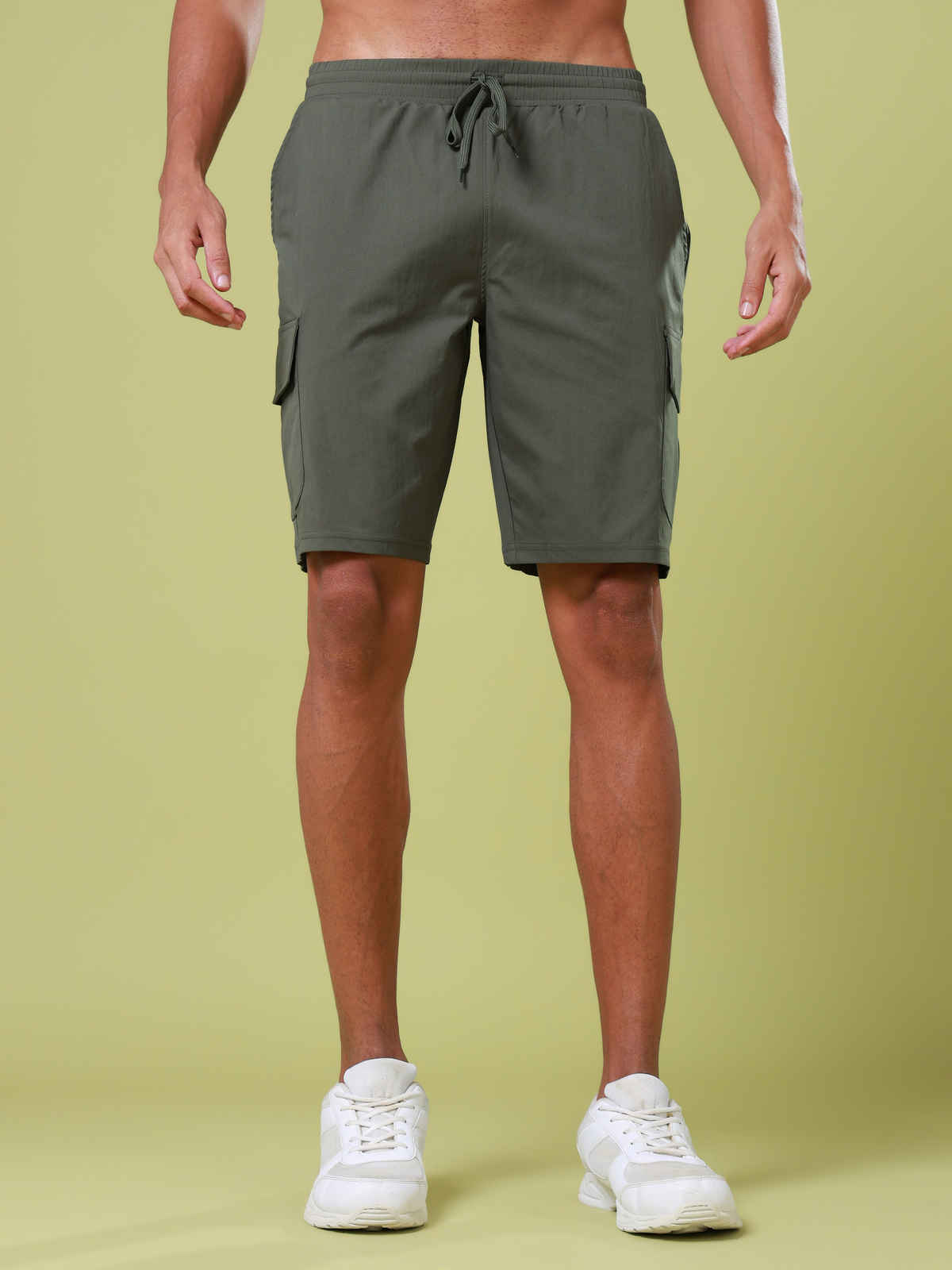 Technosport Men Poly Solid Slim Fit Sports Shorts with TS FLEXI | Beetle | L