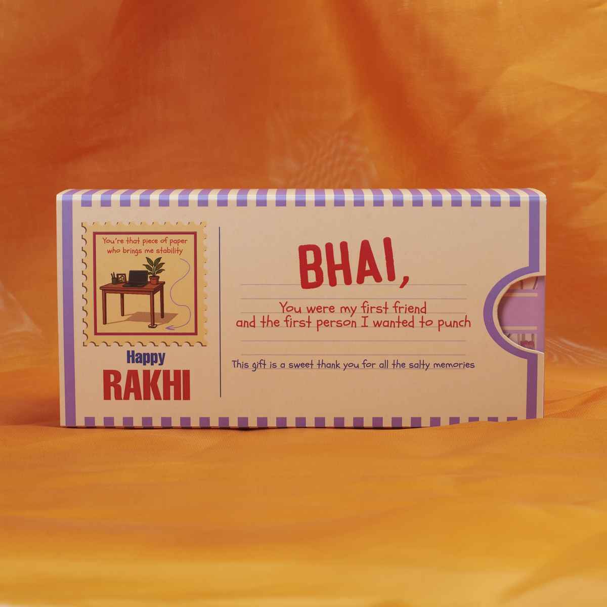 SALTY Rakhi Gift Box for Brother, Necklace & Bracelet Combo
