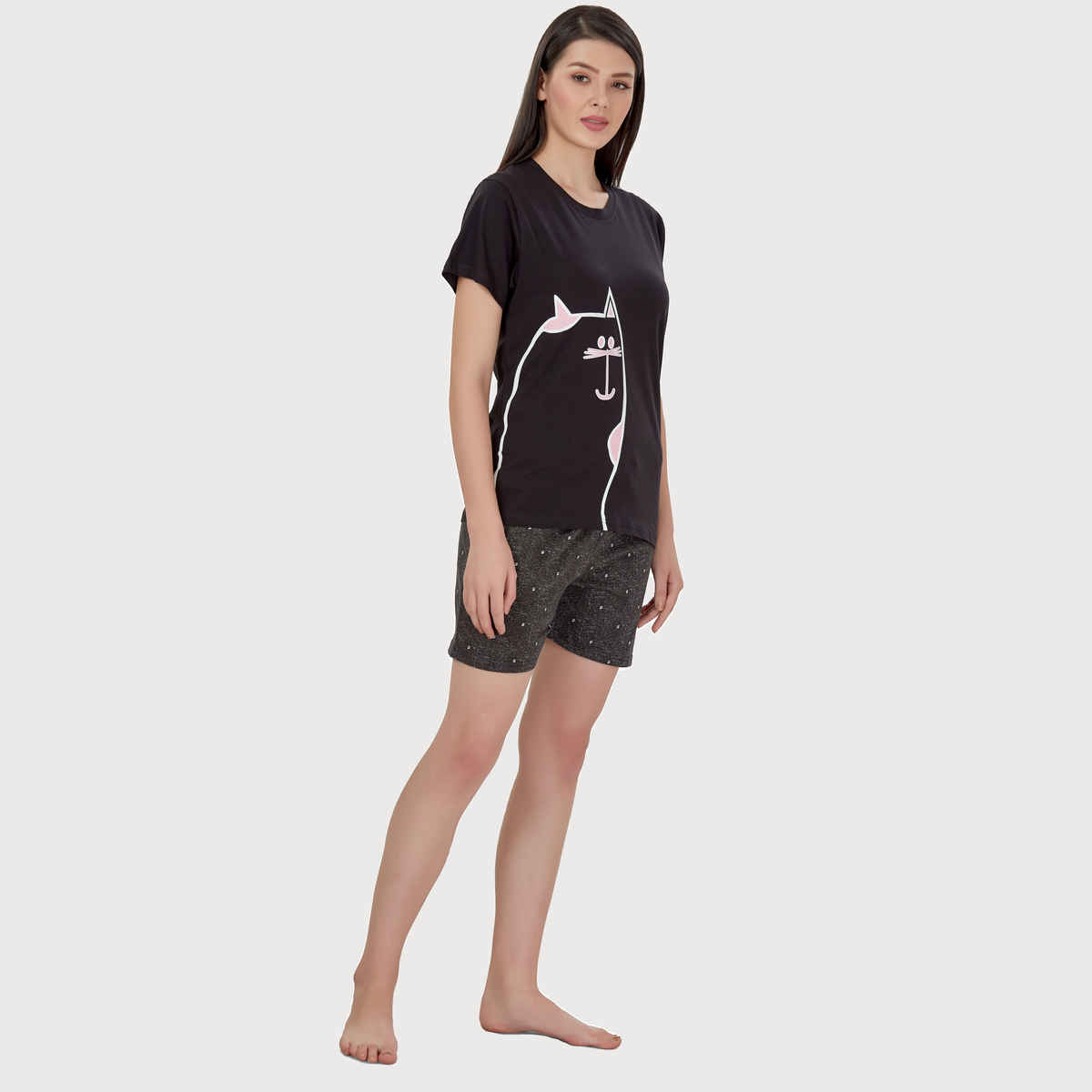 Evolove Women's Short Set Black NSSKN1508BK-M