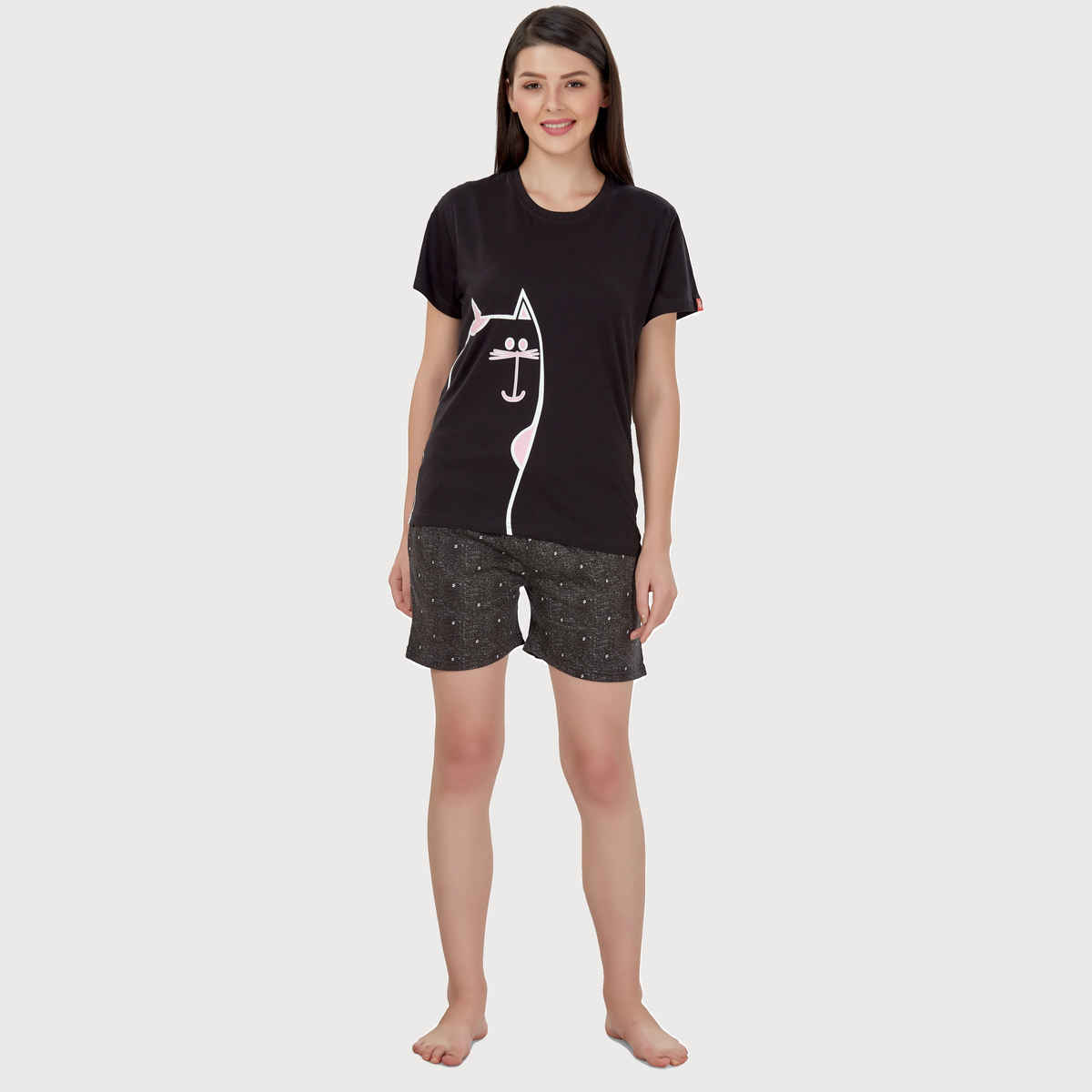 Evolove Women's Short Set Black NSSKN1508BK-M