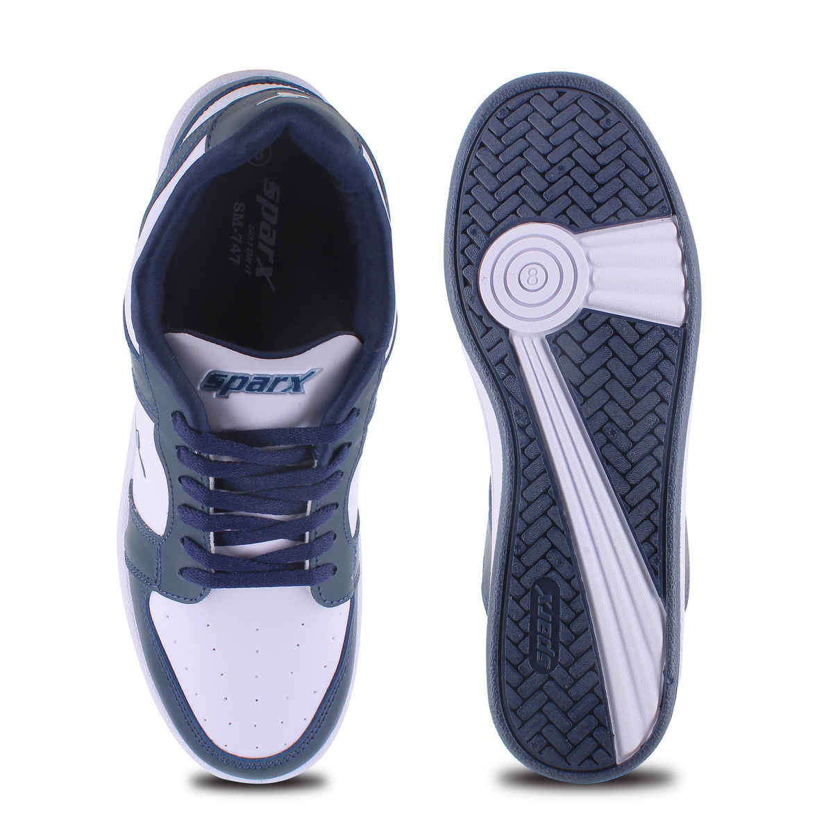 Sparx Men's Shoes SM 747 | White and Navy - UK 9