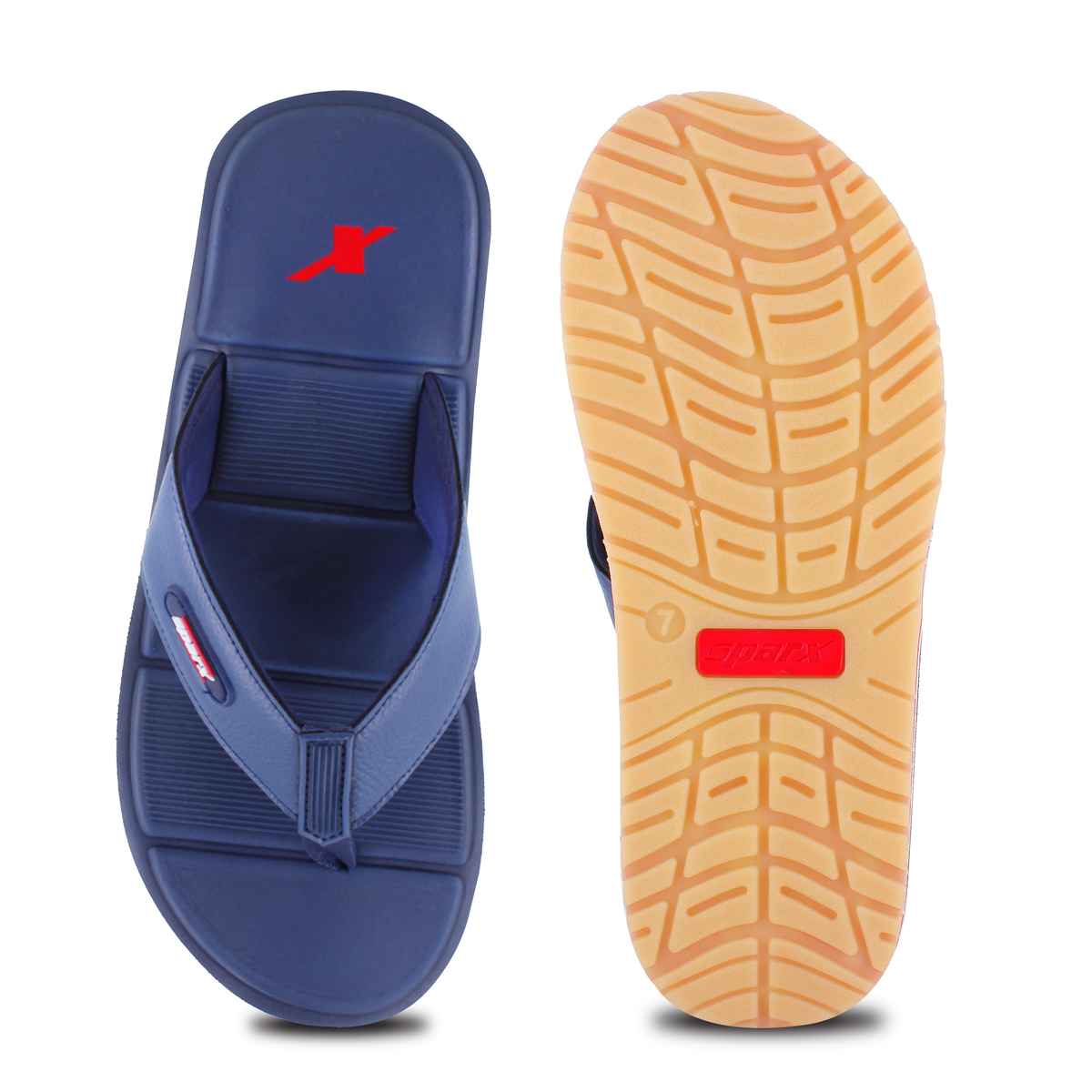 Sparx Men's Slippers SFG-597 - Navy and Red | UK 10