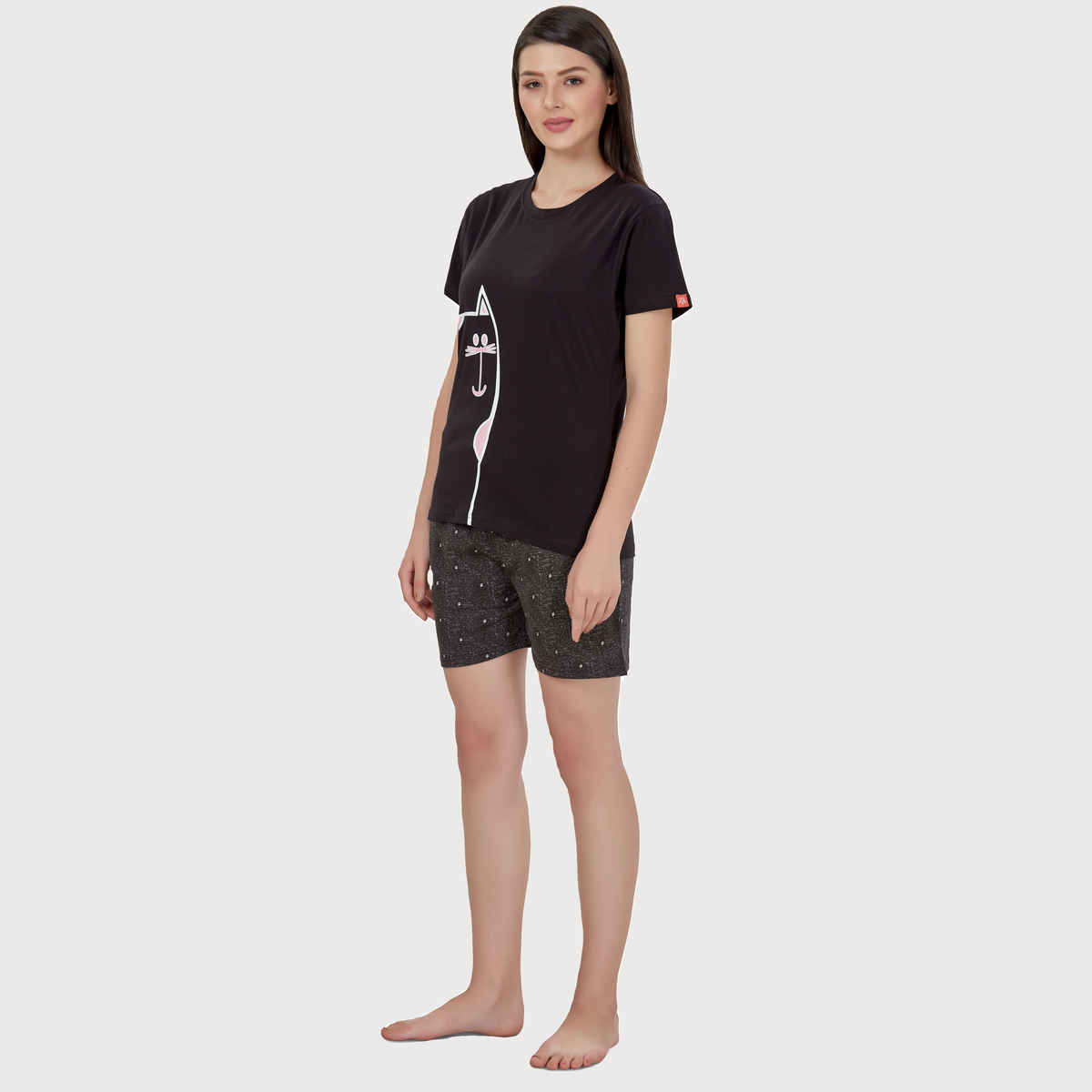 Evolove Women's Short Set Black NSSKN1508BK-M