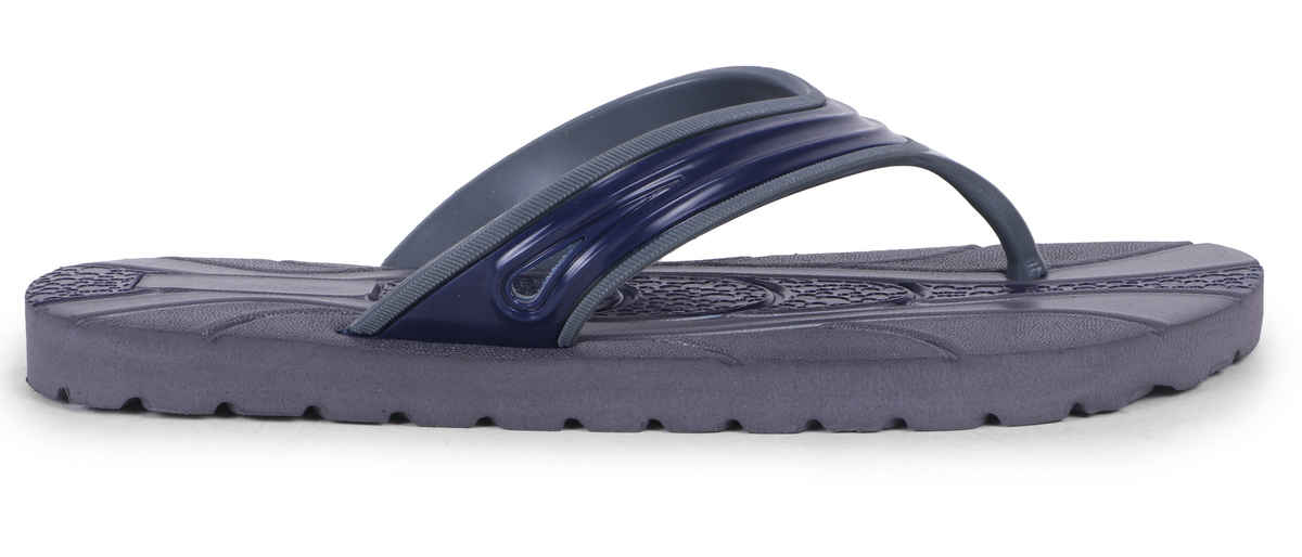 Action Men's Ong-19 Slippers | Evening Walk | Bathroom | Room Slippers | Dark Grey and Navy Blue - UK 7