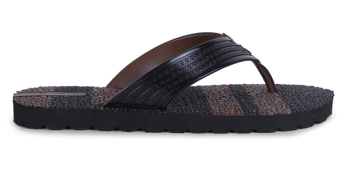 Action Slipper For Men | Gfl-3807 Black-Coffee - UK-6