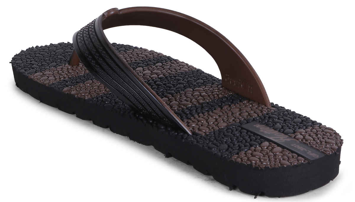 Action Slipper For Men | Gfl-3807 Black-Coffee - UK-7
