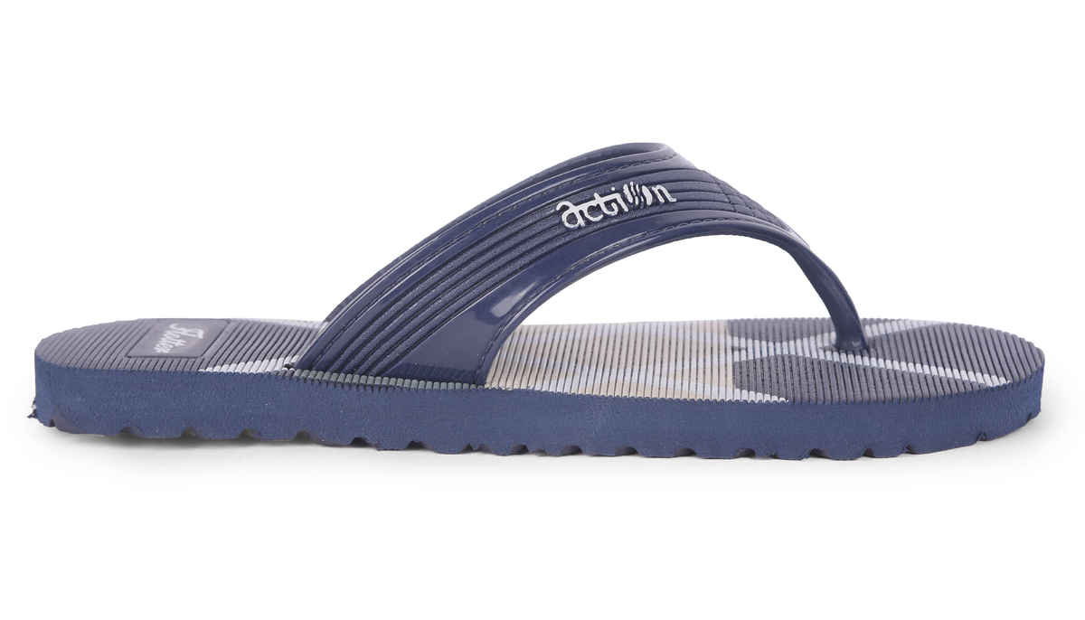 Action Men's Gfl-3825 Slippers | Evening Walk | Bathroom | Room Slippers | Navy Blue - UK 10