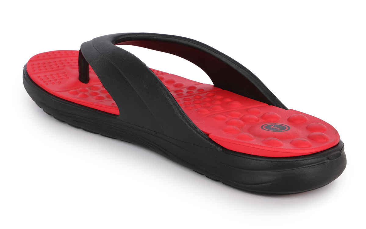 Action Slipper For Men | Hran-24 Black-Red - UK-6