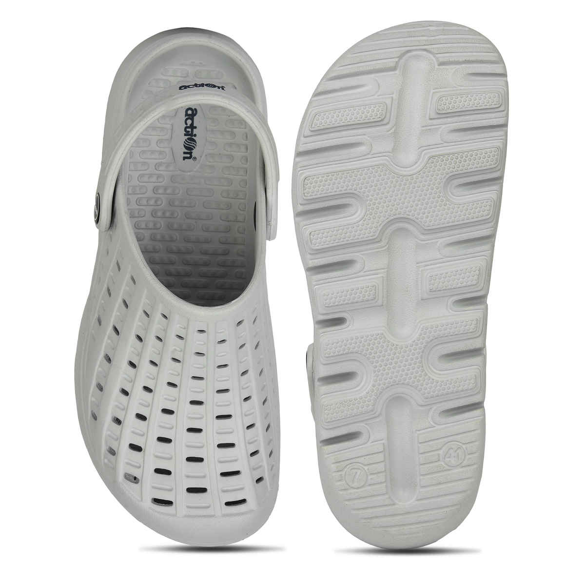 Action Clogs For Men | Ontc-134 Light Grey - UK-6