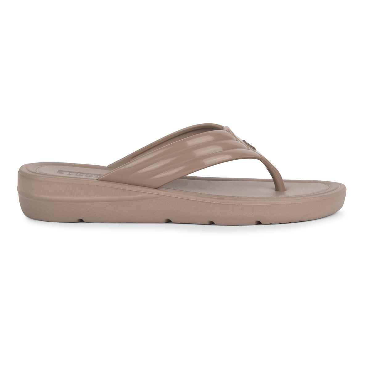 Action Women's Hran-61 | Super Soft & Commtable Slippers | Daily Wear Slippers | Chiku - UK 8