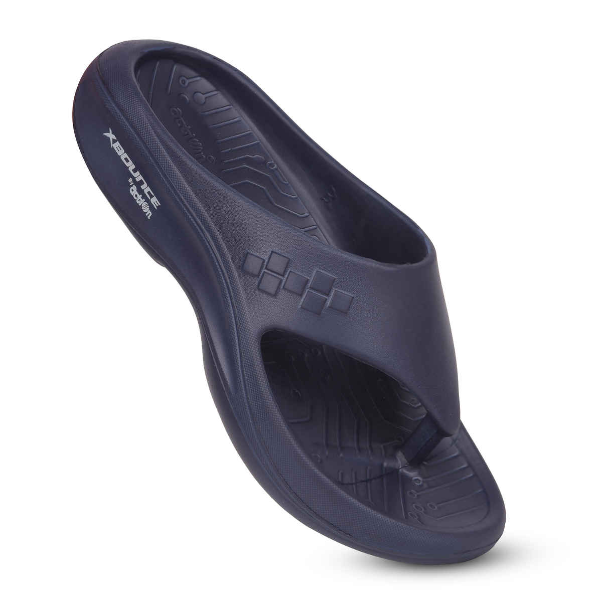 Action Men's Hran-53 Comfortable Slippers | Designer Footwear | Lightweight | Navy Blue - UK 8
