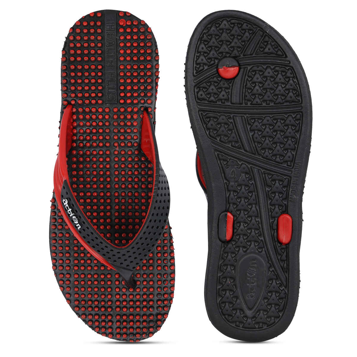Action Slipper For Women | Nfl-29 Black-Red - UK-5